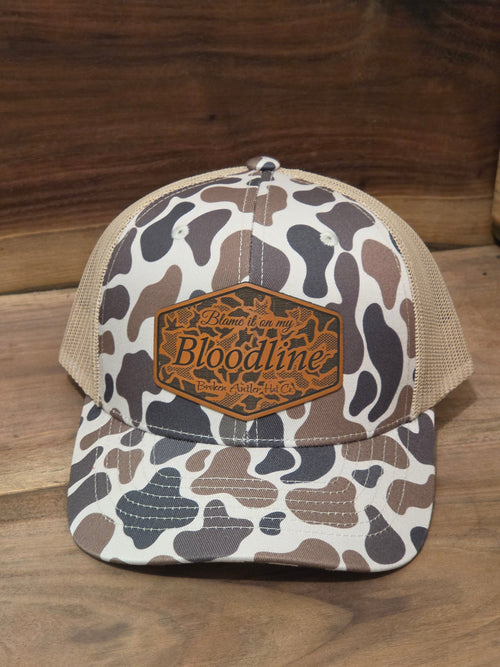 Broken Antler Hat Co- Blame It On My Bloodline Duck Camo Patch