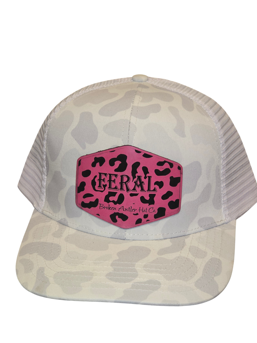 Broken Antler Hat Co- Feral Snow Camo Leopard Print Hat