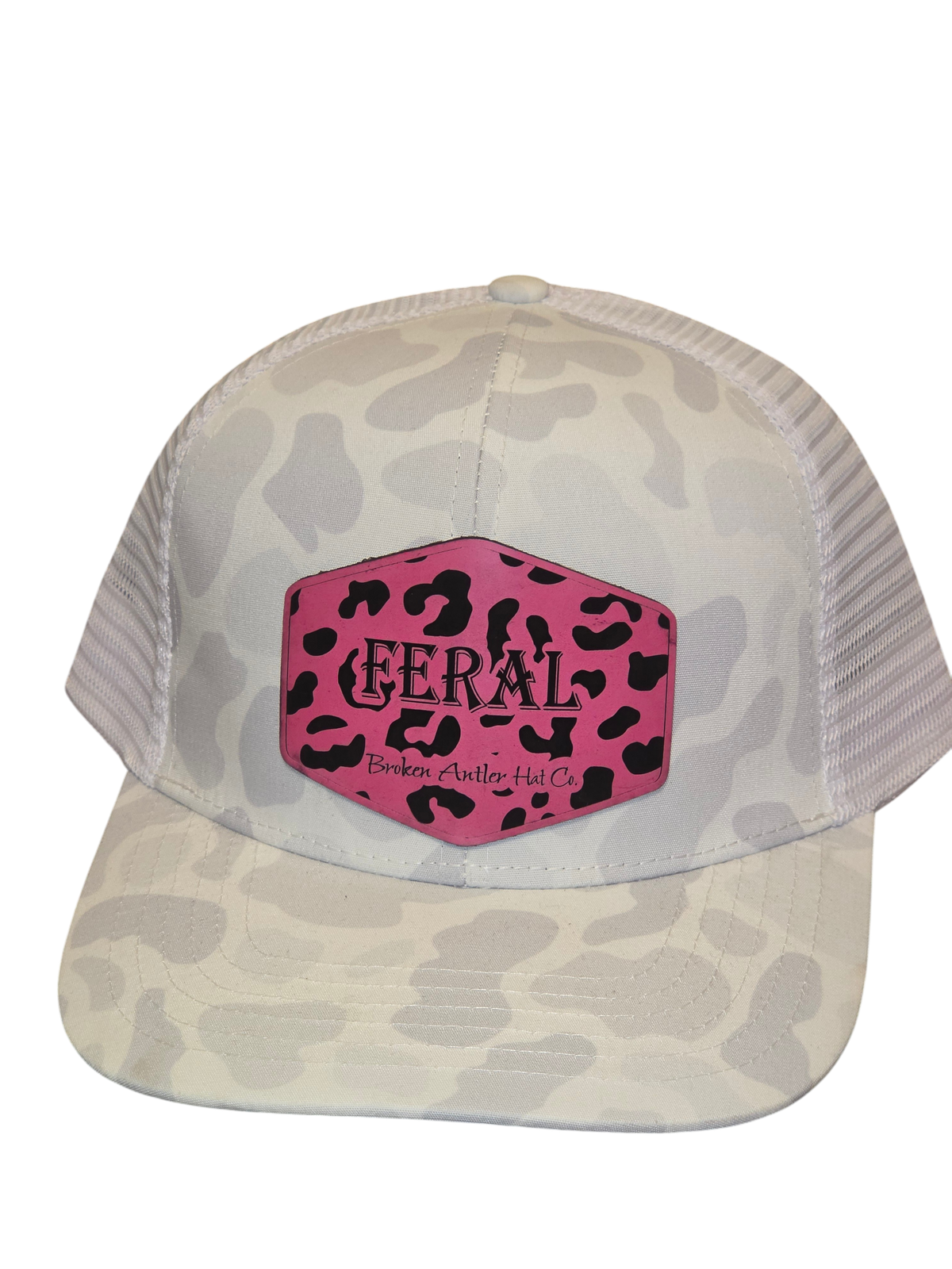 Broken Antler Hat Co- Feral Snow Camo Leopard Print Hat